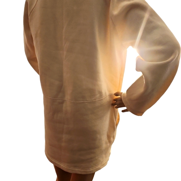 Cream Zara Sweat Shirt with pockets in front. LONG SLEVE SMALL - Picture 8 of 11